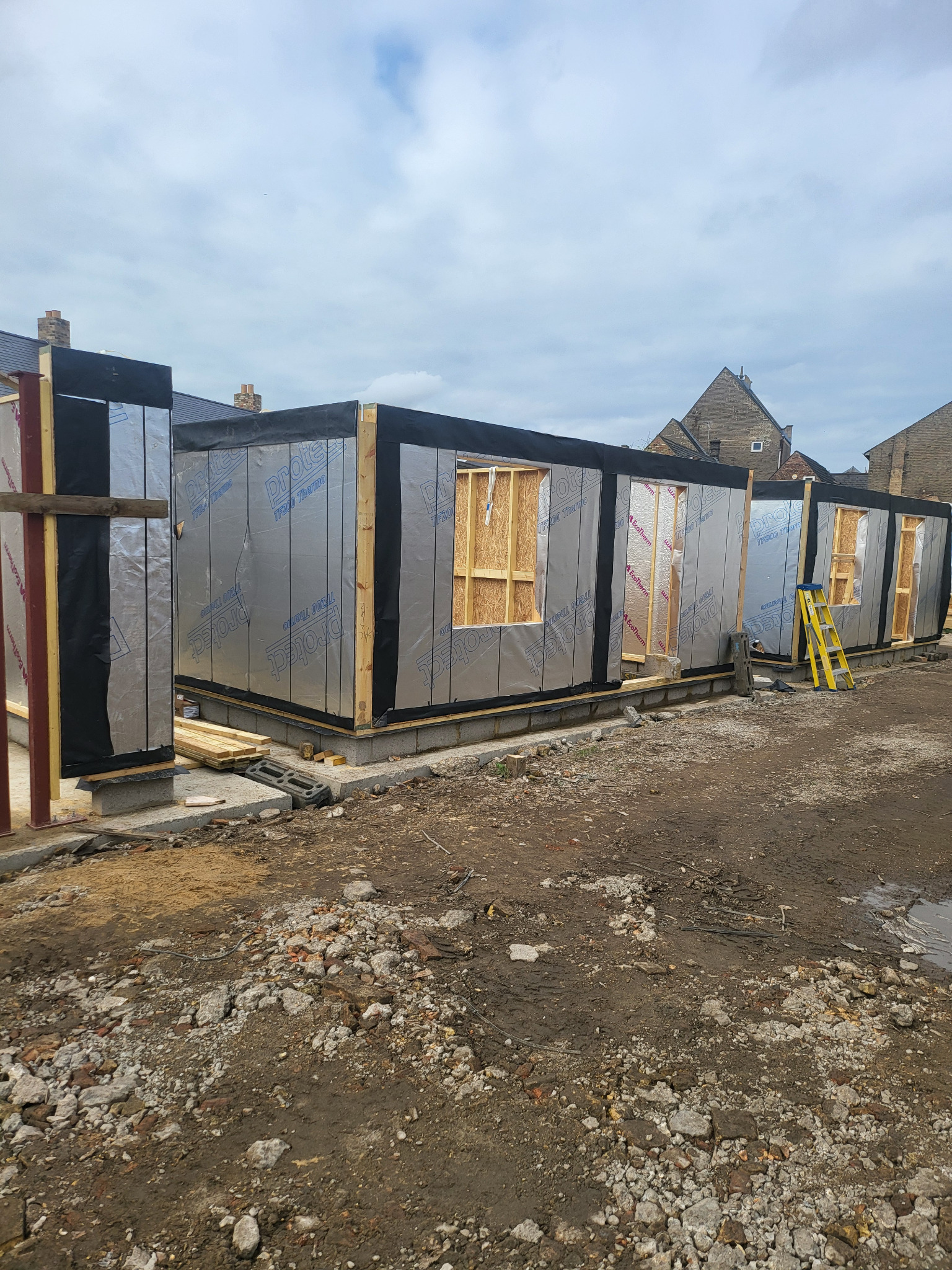 Timber frame construction at St Neots
